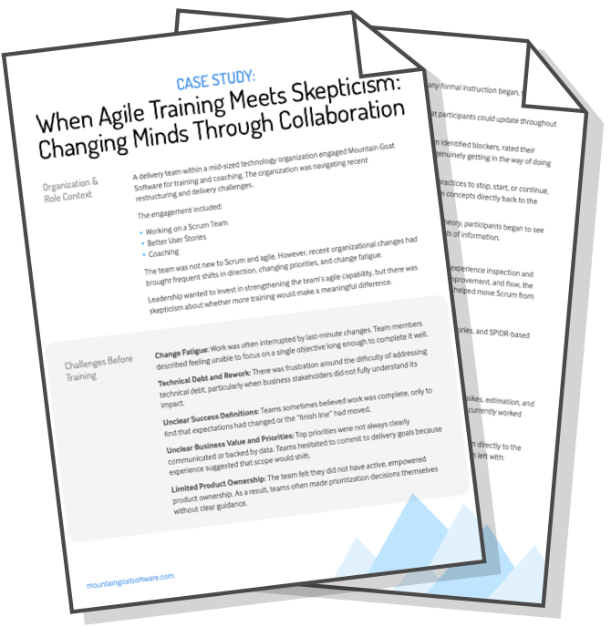 Cover of the When Agile Training Meets Skepticism case study