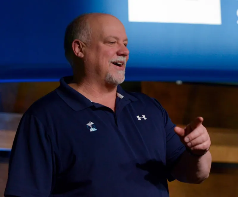 Mike Cohn presenting at a live event